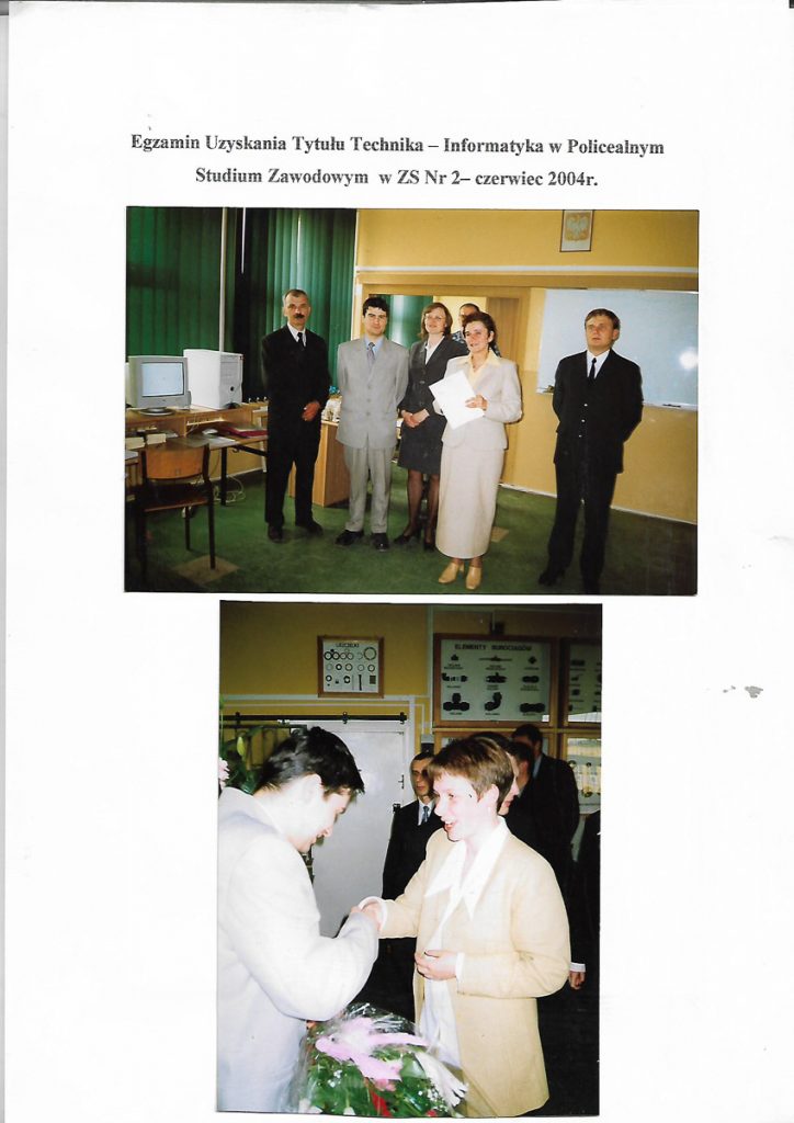 22 . zakończenie roku szkolnego 2003 2004 w Szkole Policealnej
